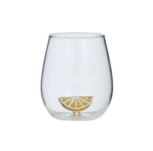 **COMING SOON** Lemon Slice Glass Tumbler 8.5x10cm