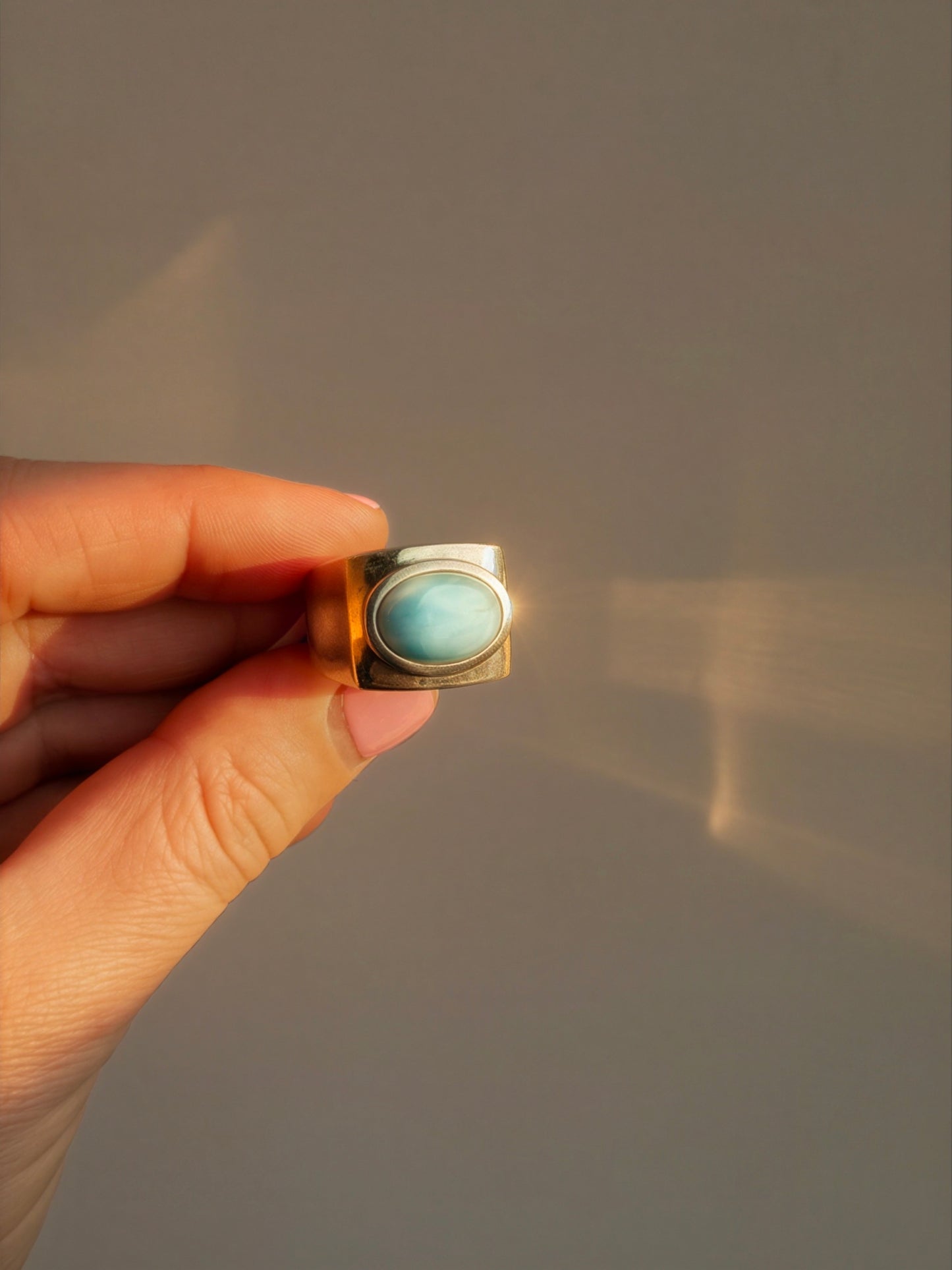 Larimar Sterling Silver Ring | Size 9