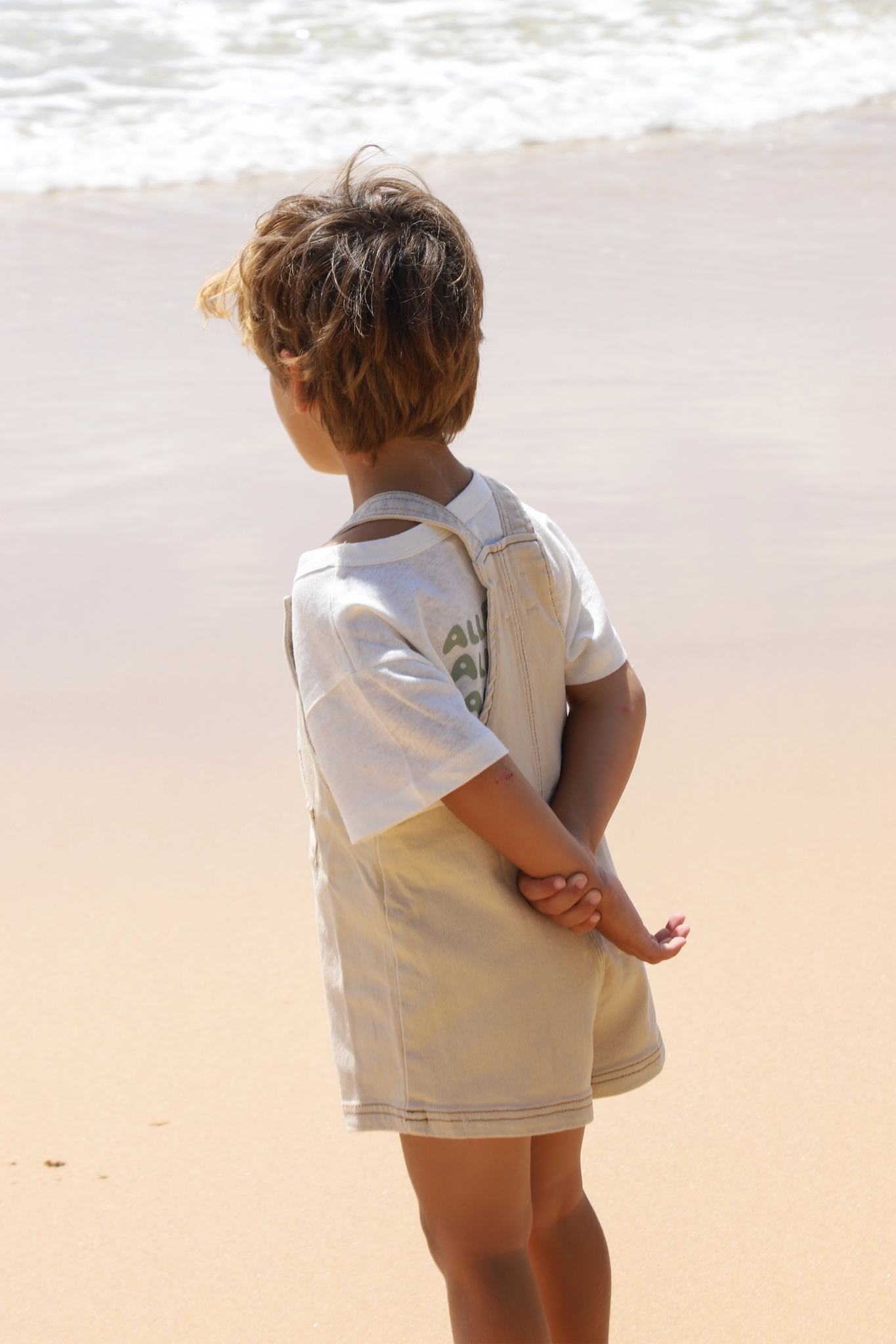 Mini Denim Overalls | Sand