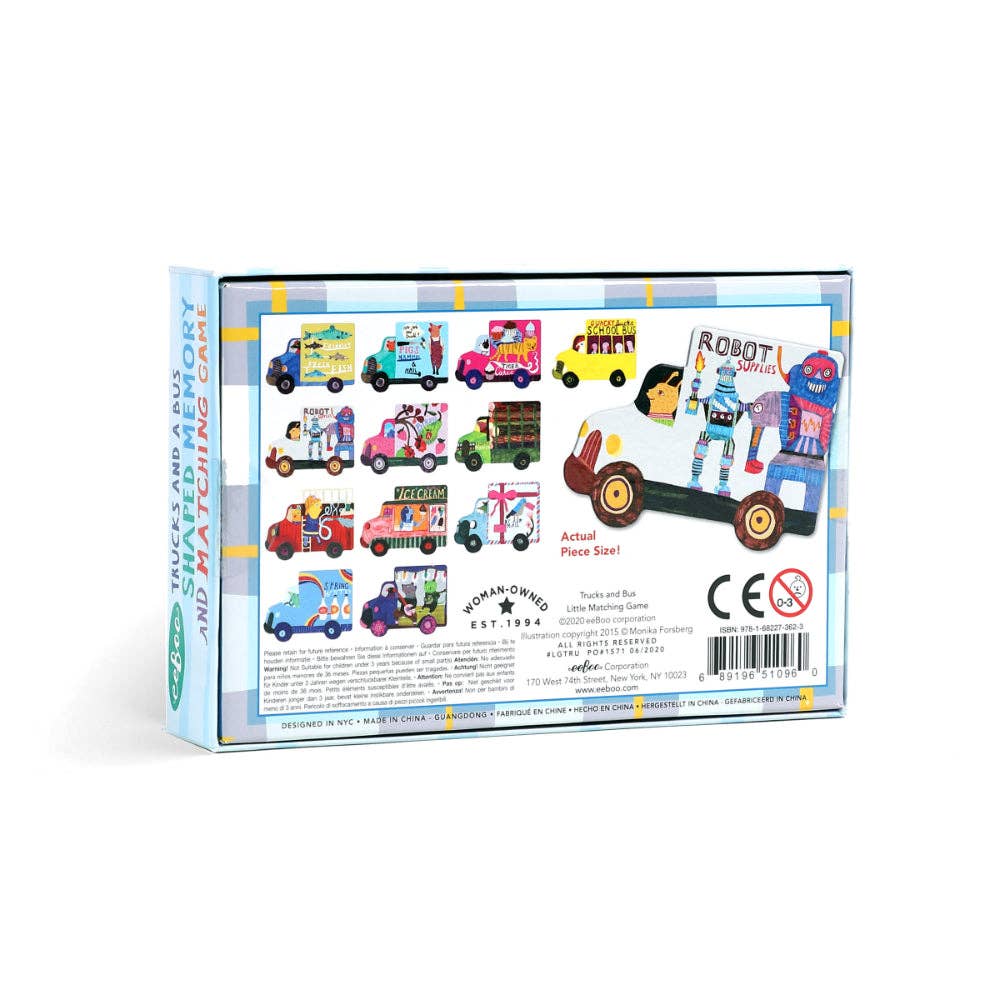 Memory & Matching Game | Trucks & Bus