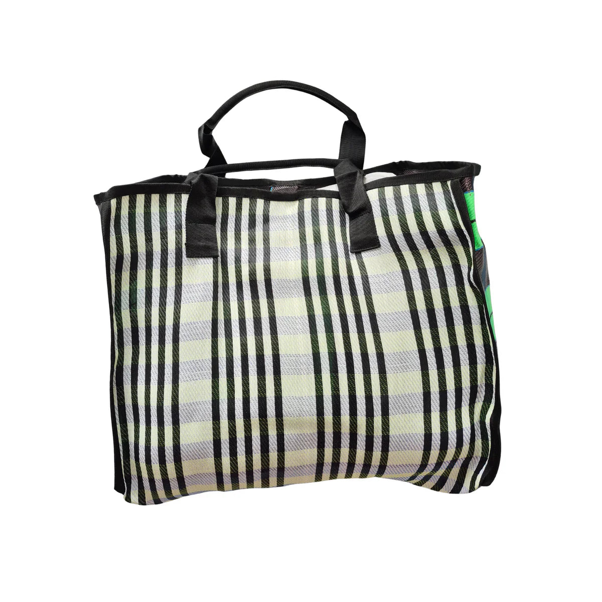 Nylon Tote Bag | Black and Green