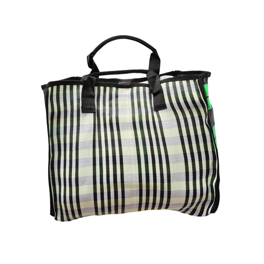 Nylon Tote Bag | Black and Green