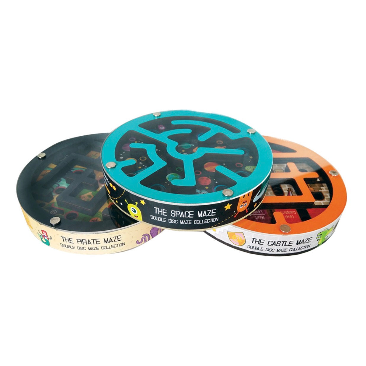 Double Disc Wooden Maze Puzzle