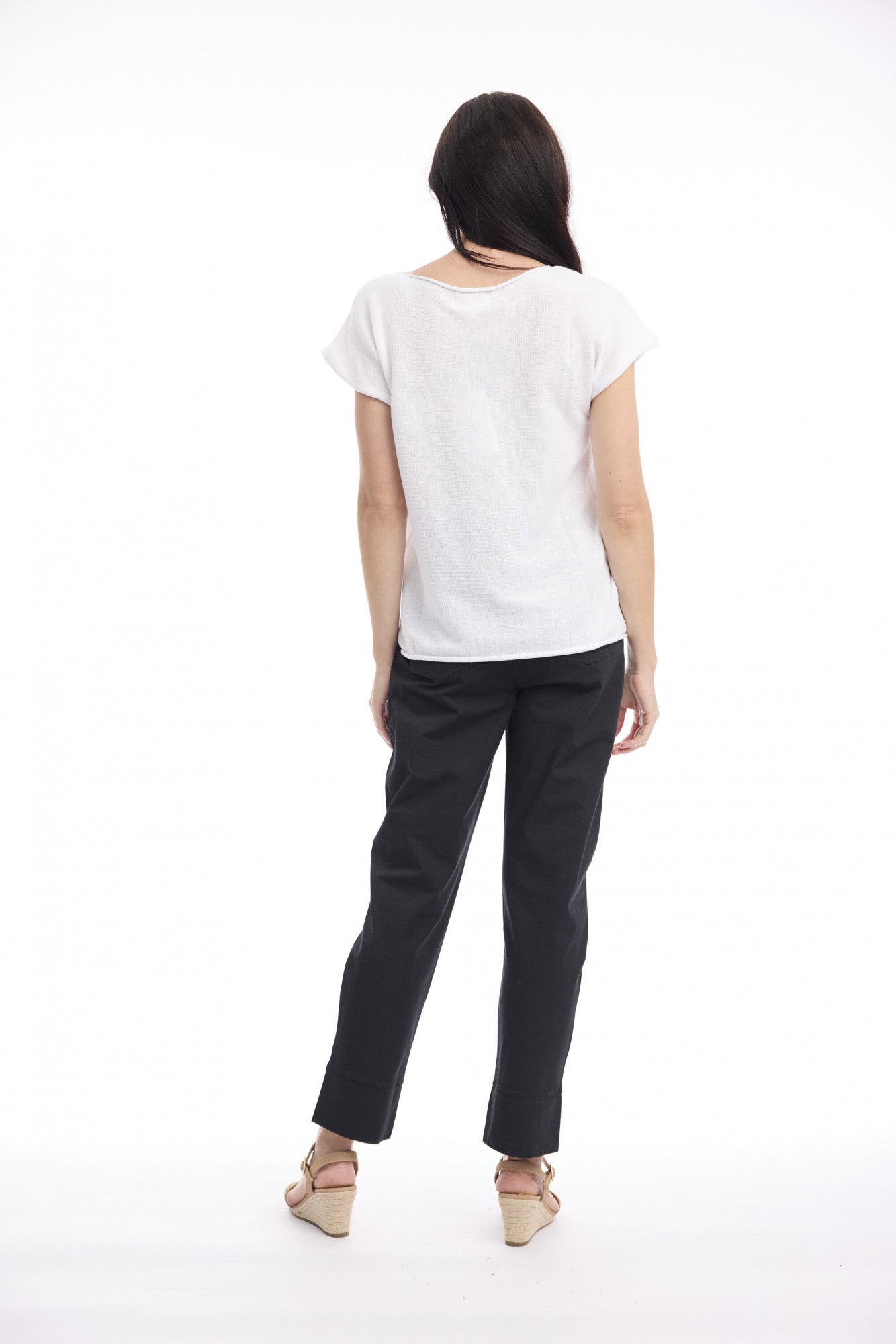 Boatneck Knit Top | White