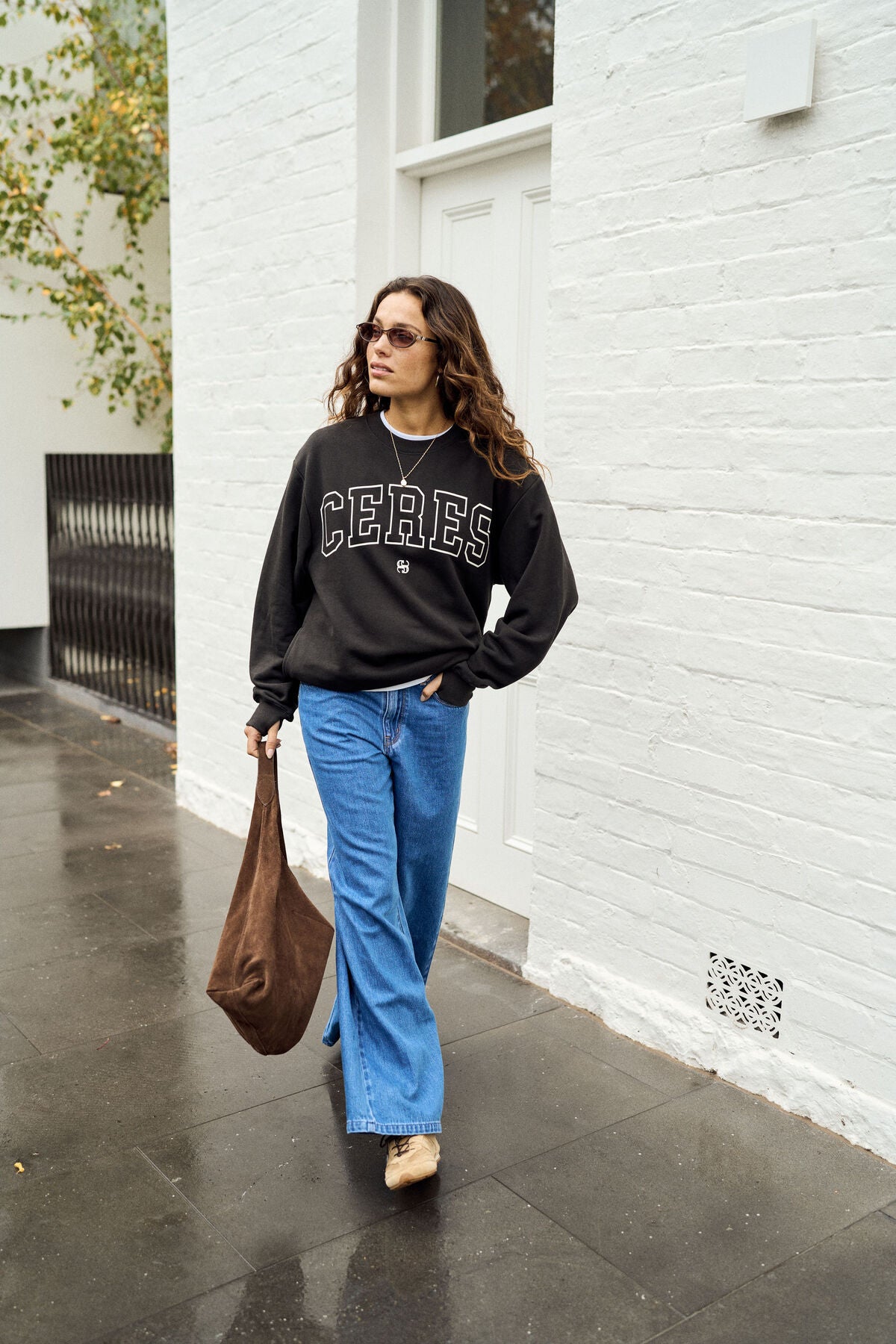 **COMING SOON**Isla Oversized Slouchy Crew | Phantom/White