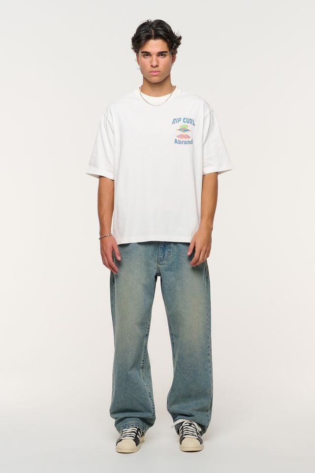 Abrand X Rip Curl Hot Locals Vintage Tee | Vintage White