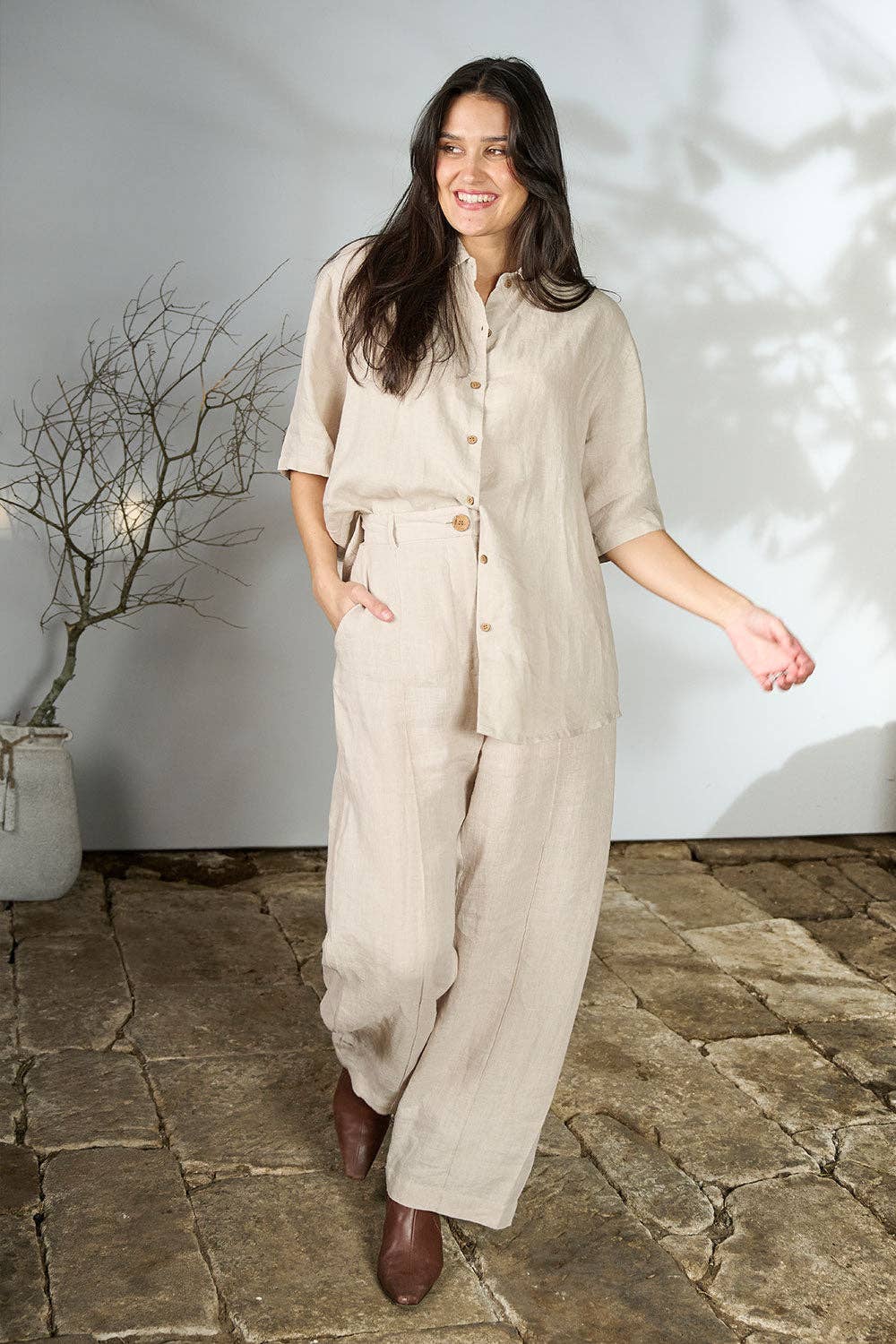 Capri Linen Shirt | Natural