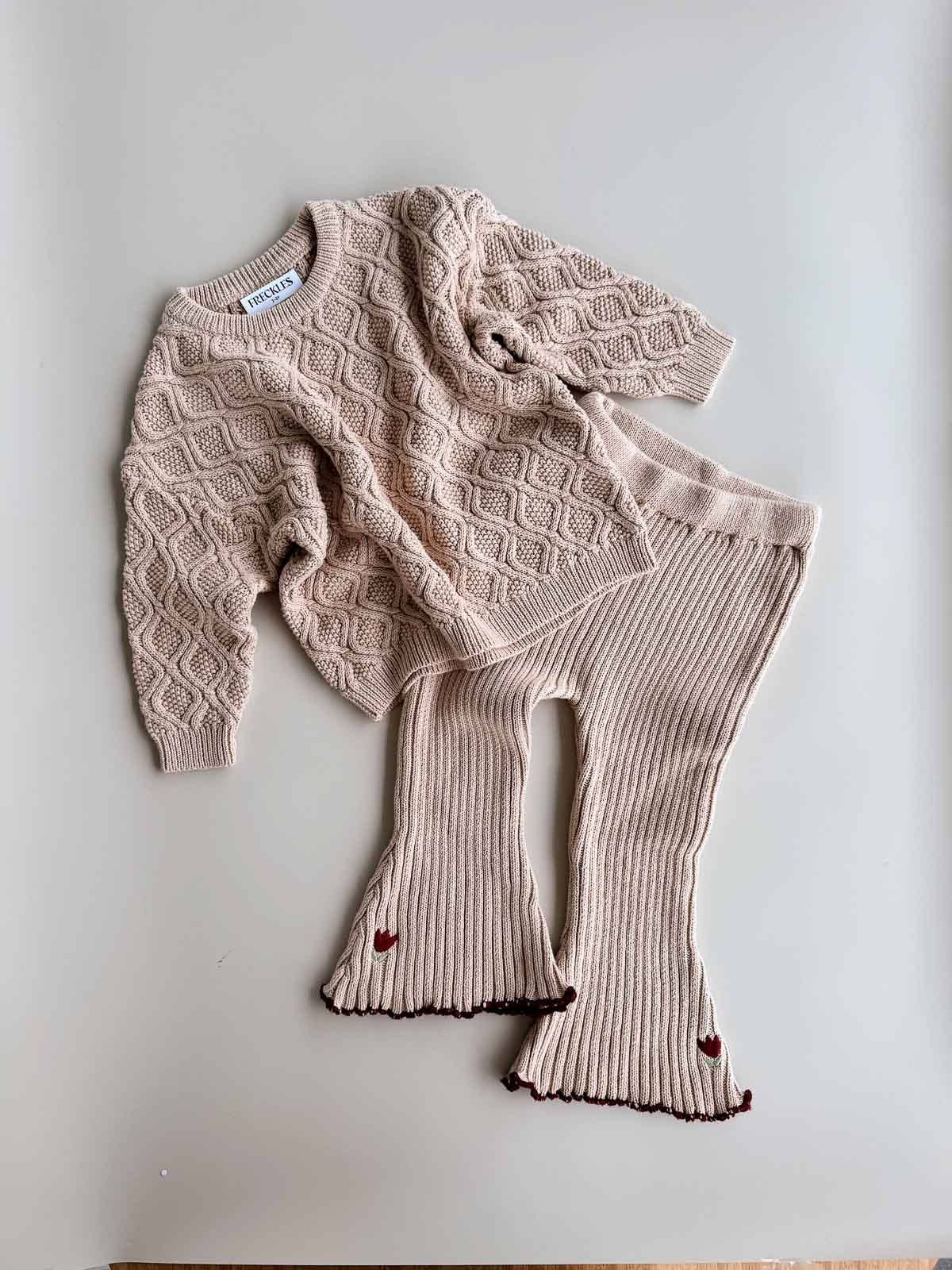 Cotton Knit Bell Pants | Tulip