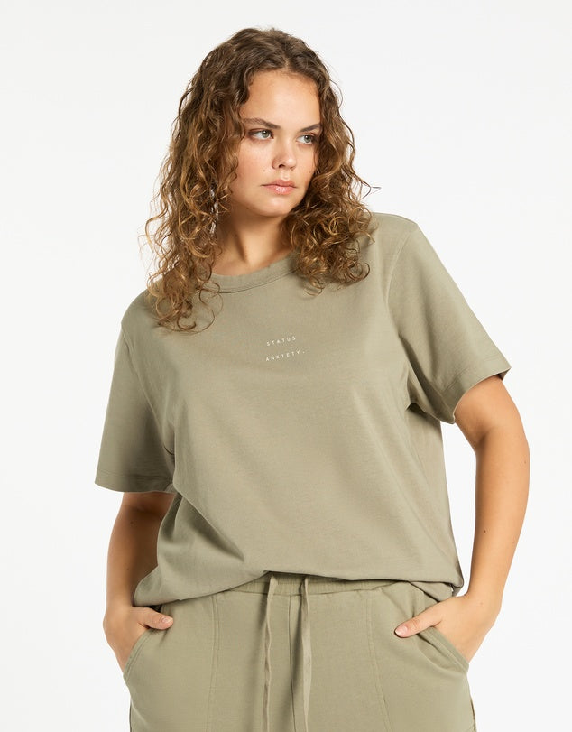 **COMING SOON** Status Anxiety Feels Right Tee | Washed Sage