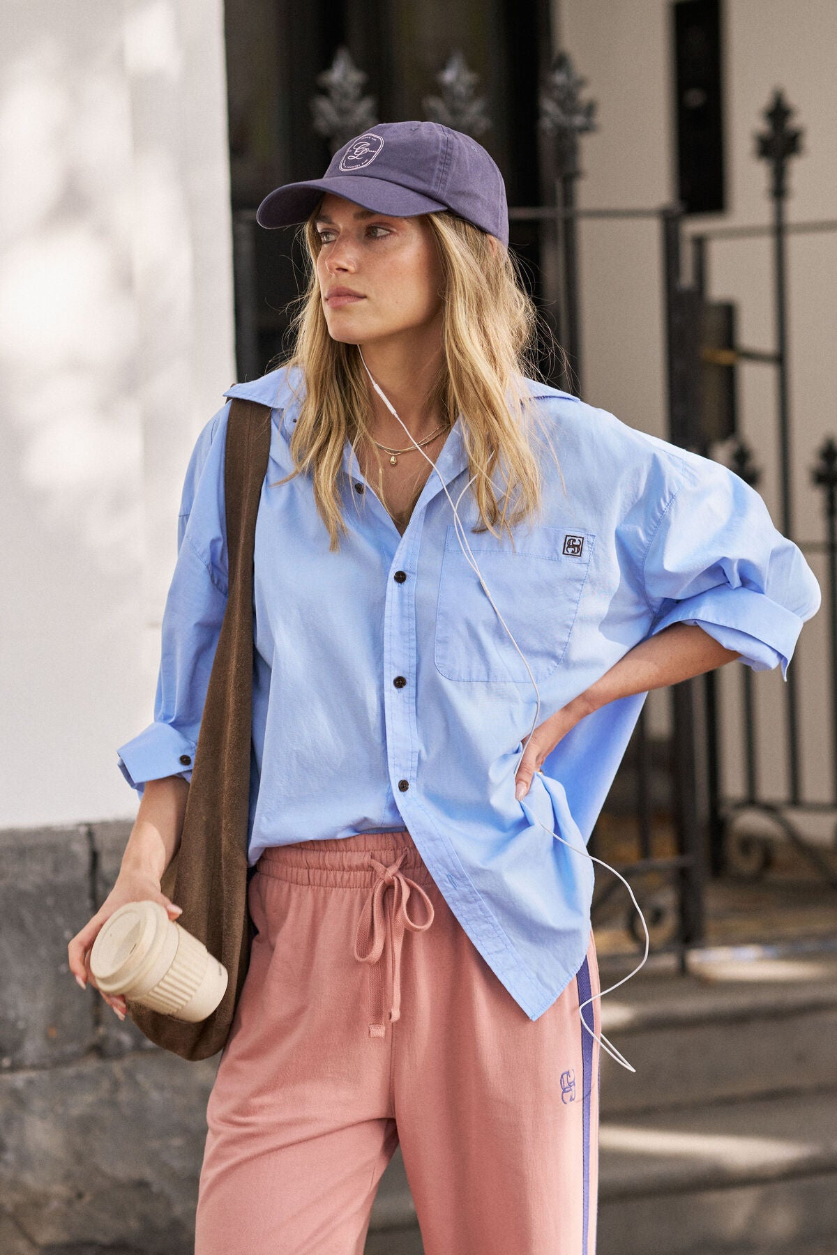 Peta Oversized Shirt | Sky Blue