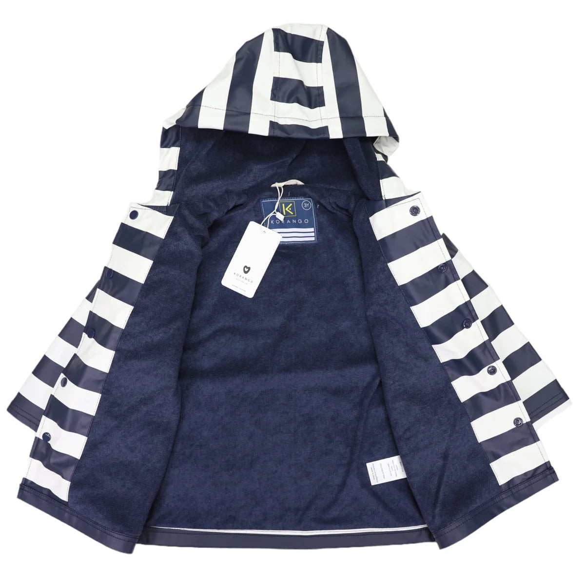 Striped Raincoat | Navy Stripe