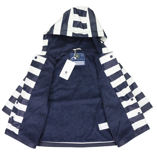 Striped Raincoat | Navy Stripe