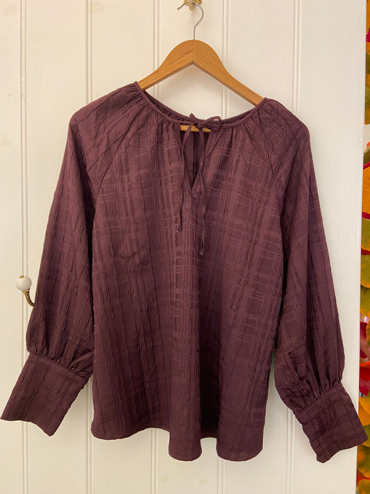 Fluid Lines Reversible Top | Dark Cherry