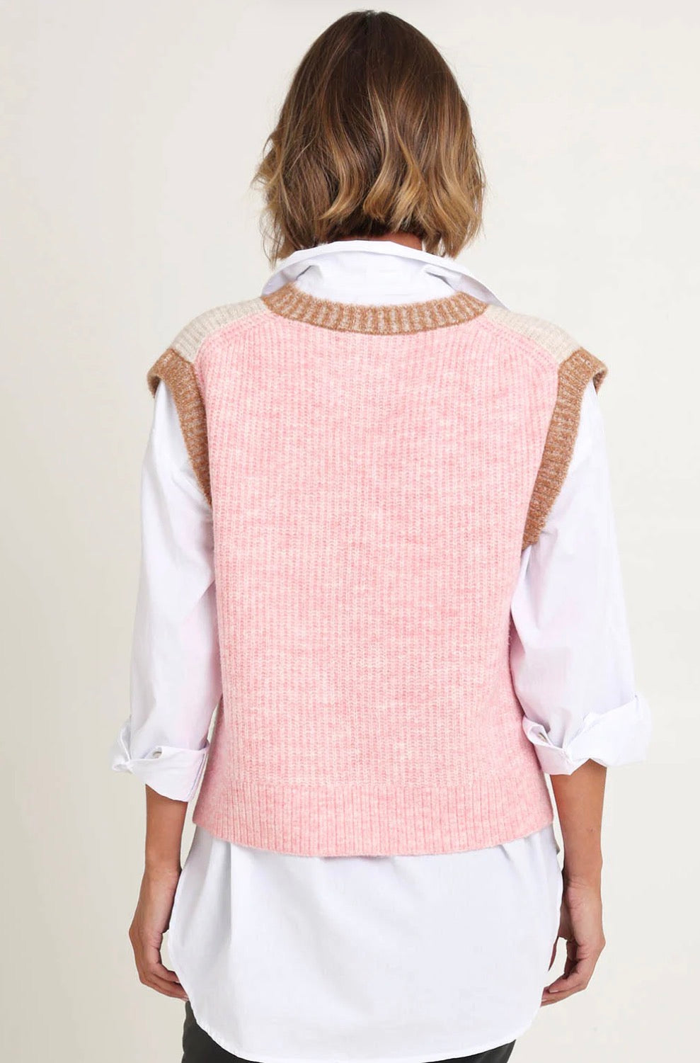 Plush Love Vest | Pink Combo
