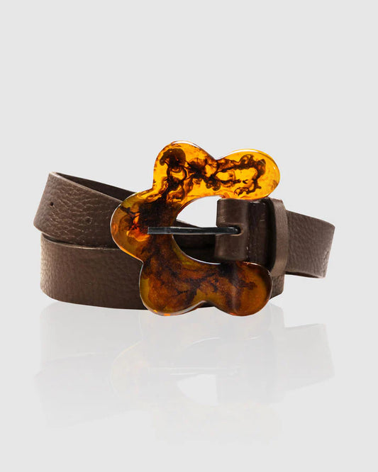 Flower Belt | Chocolate Pebble
