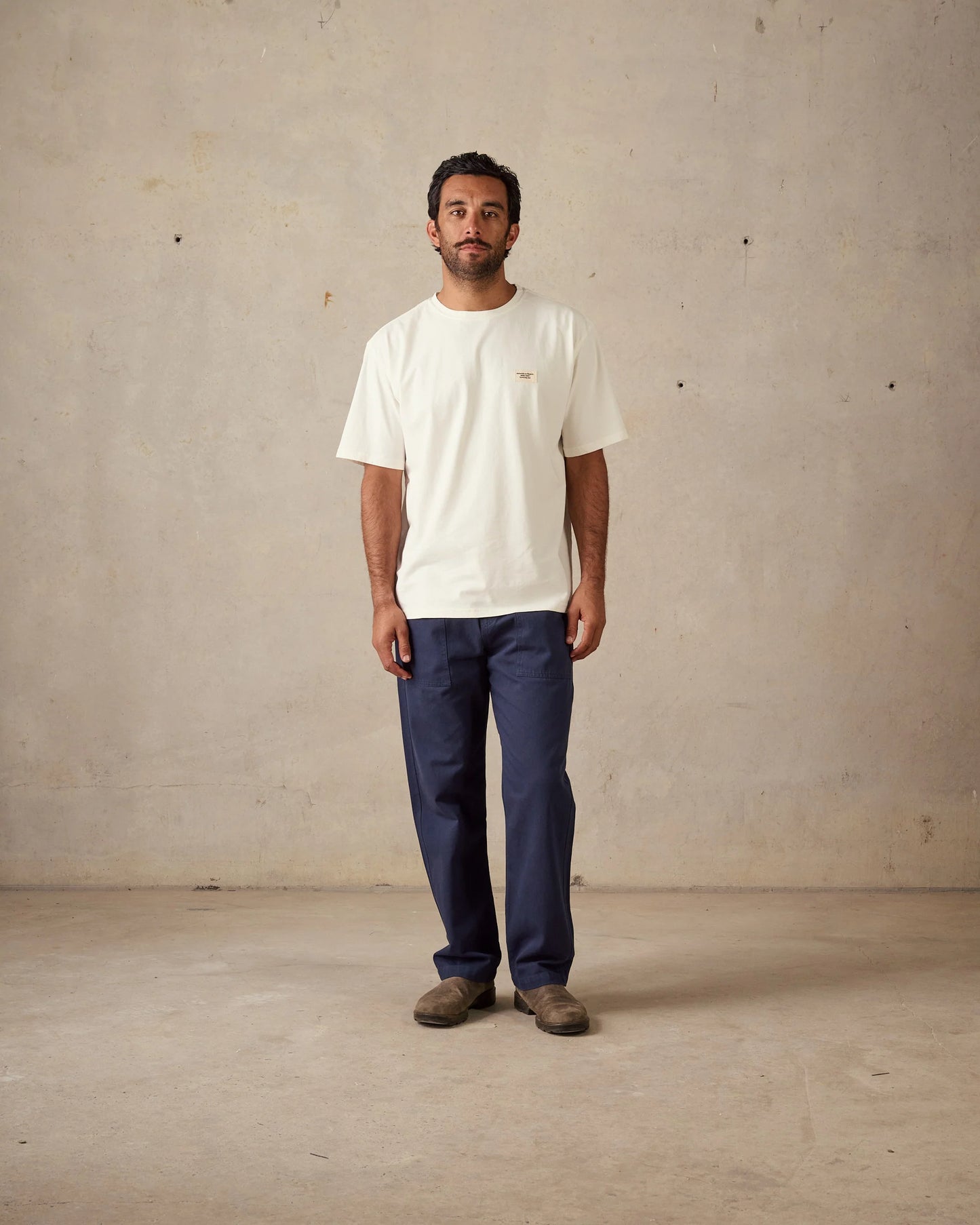 Boxy Hotline Tee | Chalk