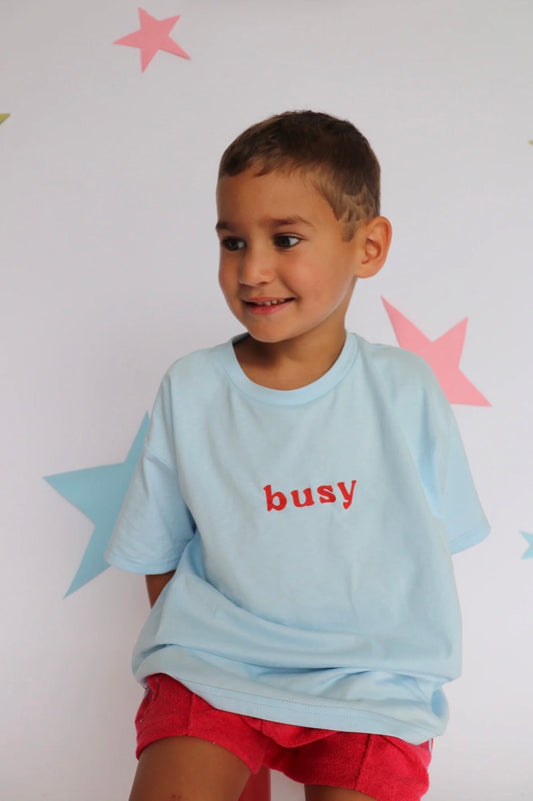 Busy Tee | Sky Blue
