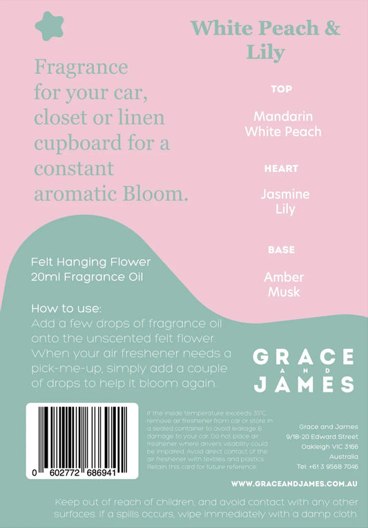 Bloom Air Freshener | White Peach & Lily