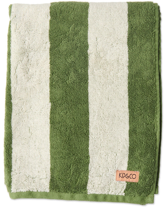 Terry Hand Towel | Moss Stripe