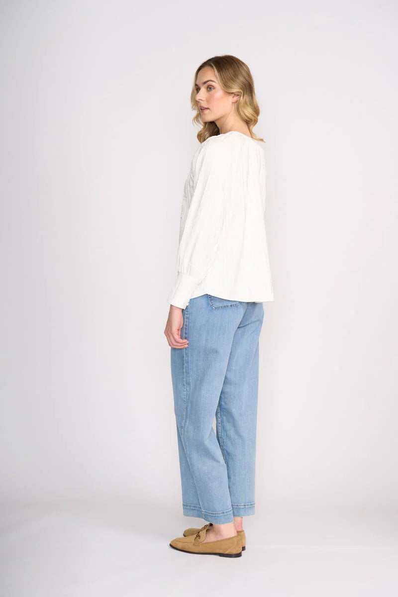 Fluid Lines Reversible Top | Ivory