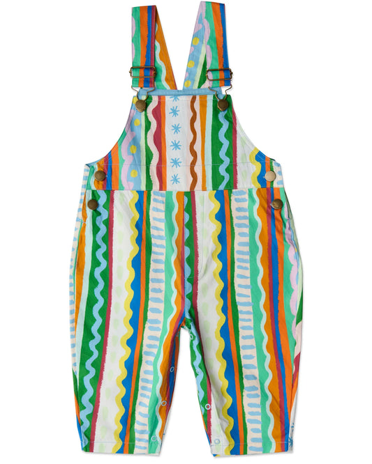 Beach Patterns Baby Overalls