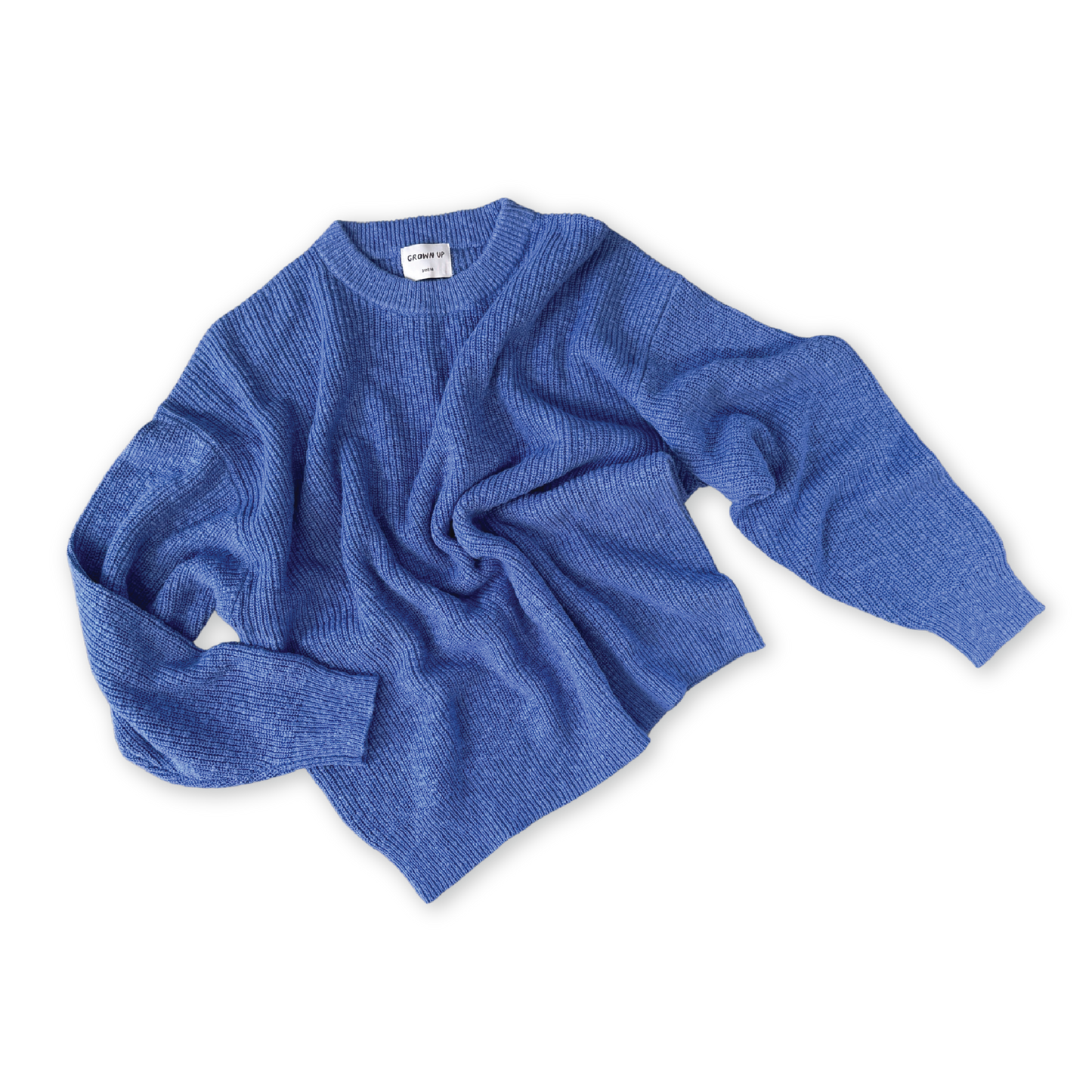 Textured Organic Knit Pull Over | Colbalt