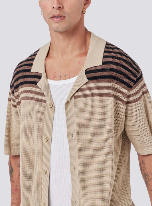Knit Holiday Shirt | Biscuit