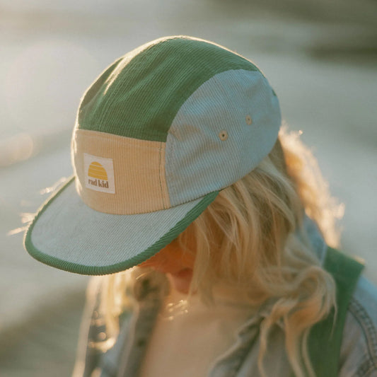 Rad Kid Five Panel Splice Cord Cap | Lagoon
