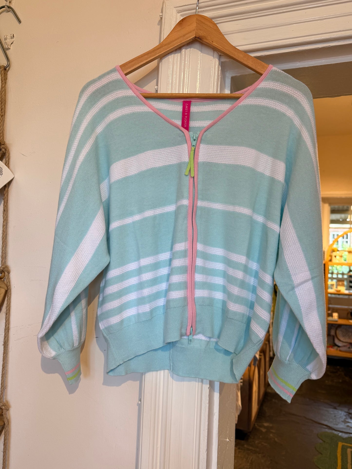 Statement Zip Cardi | Sea Breeze