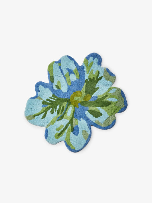 Tulip Blue Green Bath Mat