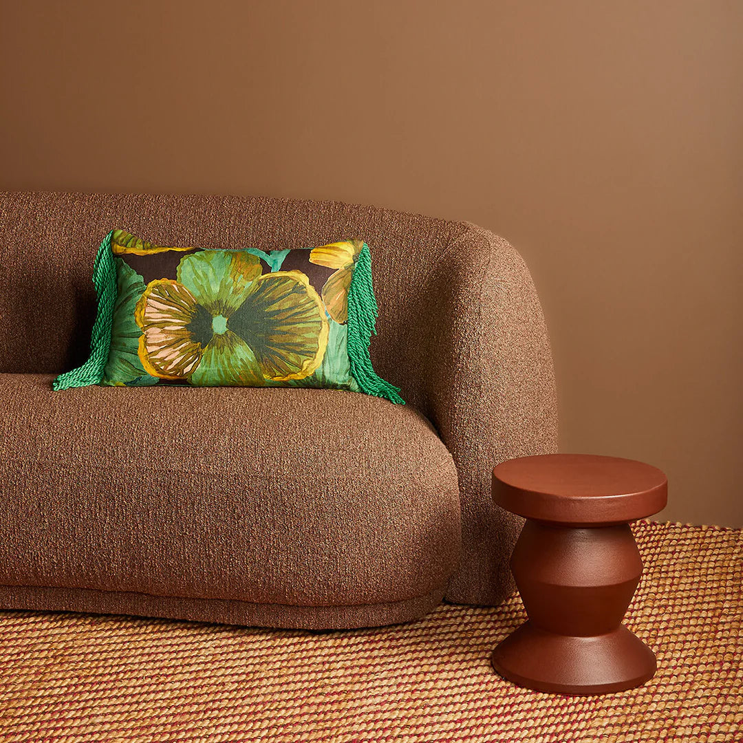 Wild Pansy Emerald 60x40cm Cushion