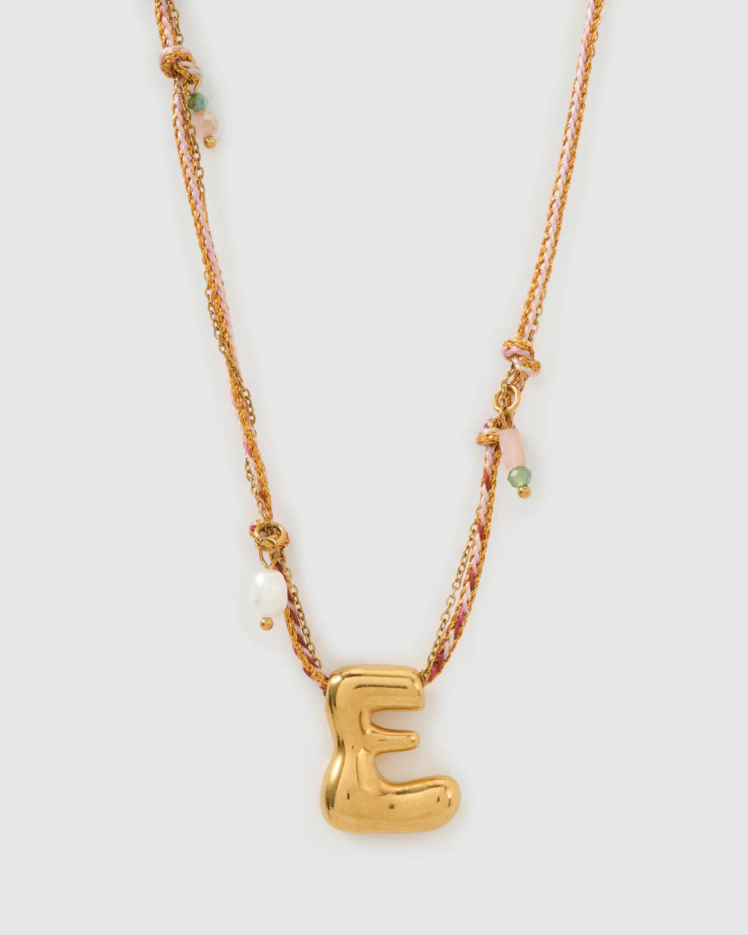 Bubble Gold Letter Necklace