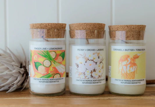Unwined Candle Co Beer Bottle Candles
