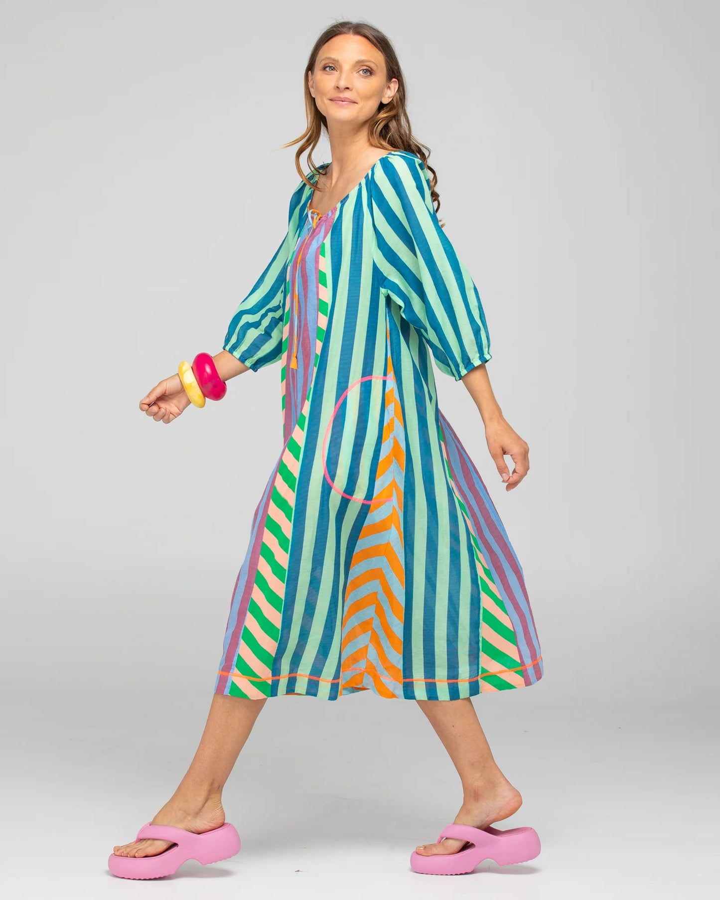 Lucia Dress | Capri Stripe