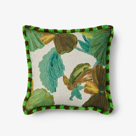 Wild Pansy Verde 50cm Cushion