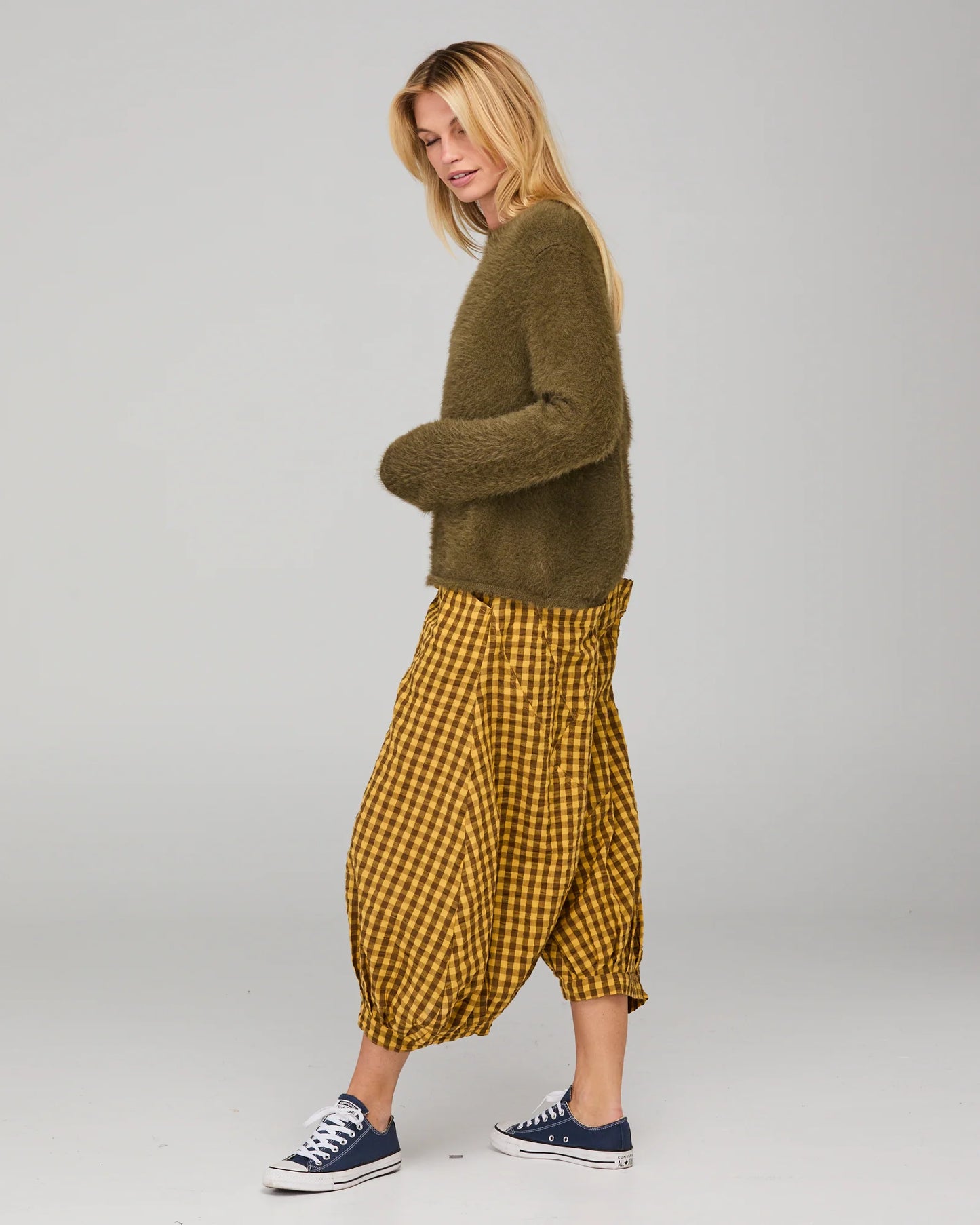 Guru Pant | Mustard Seersucker