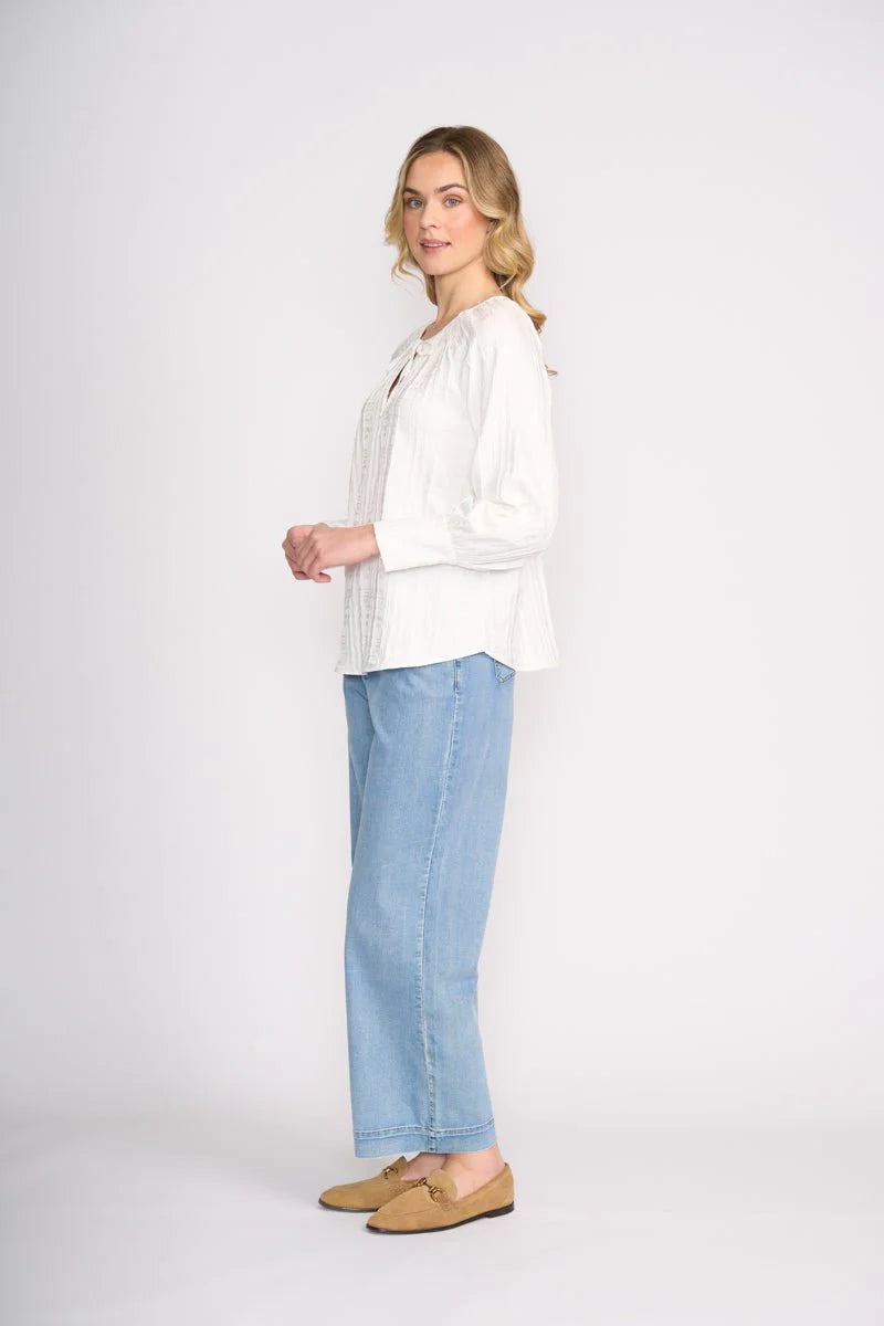 Fluid Lines Reversible Top | Ivory