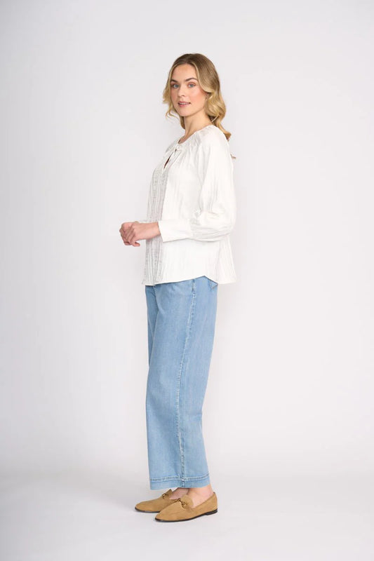 Fluid Lines Reversible Top | Ivory