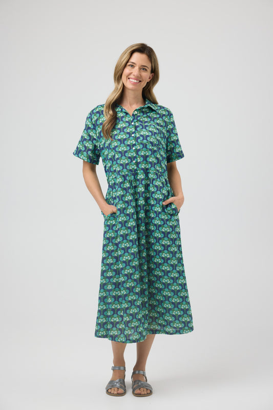 City Cotton Dress | Broccoli