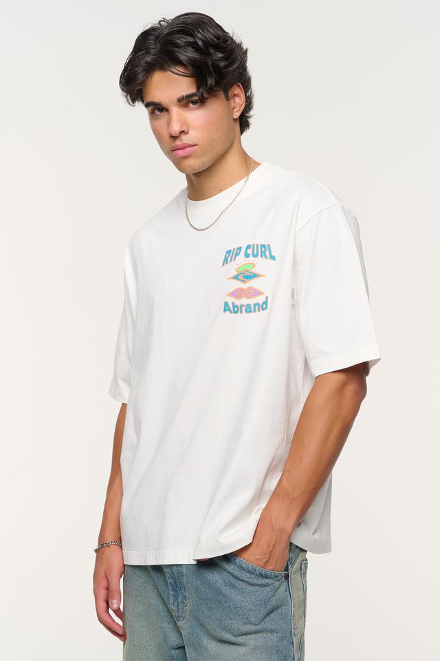 Abrand X Rip Curl Hot Locals Vintage Tee | Vintage White