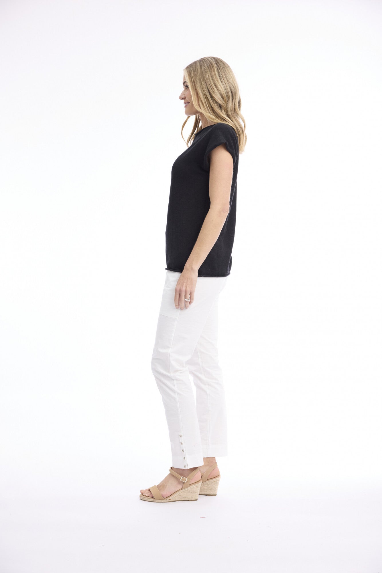 Boatneck Knit Top | Black