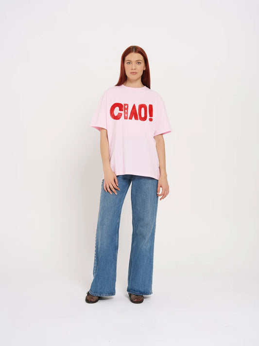 Ciao Boyfriend Tee | Pink