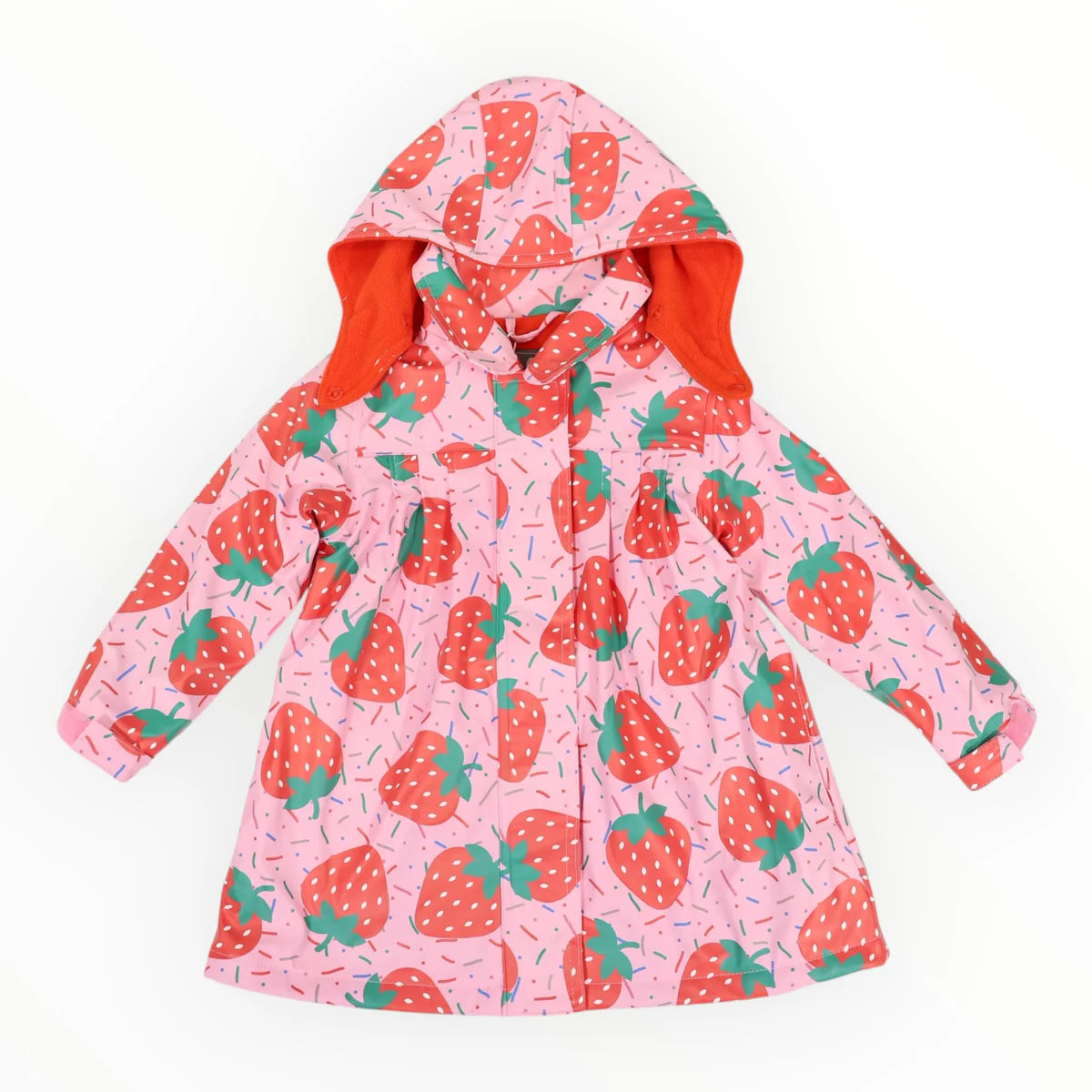 BACK IN STOCK!! Strawberries & Sprinkles Raincoat | Pink