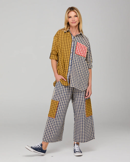 Evelina Pant | Navy Spliced