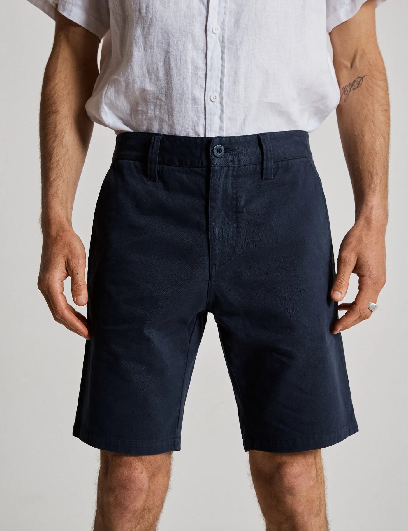 Taylor Stretch Chino Short | Navy