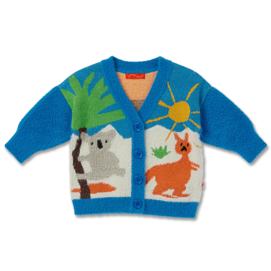 Fluffy Knit Kids Cardigan | Yo’s Country
