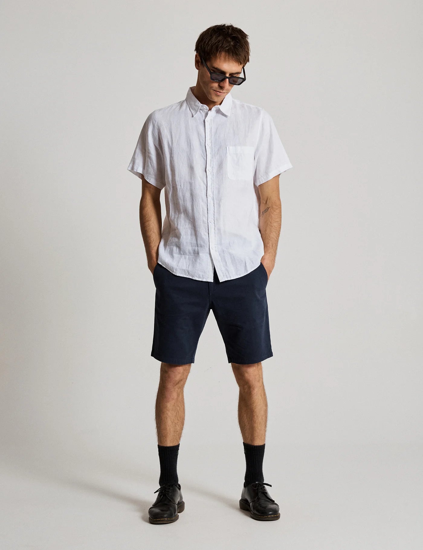 Taylor Stretch Chino Short | Navy