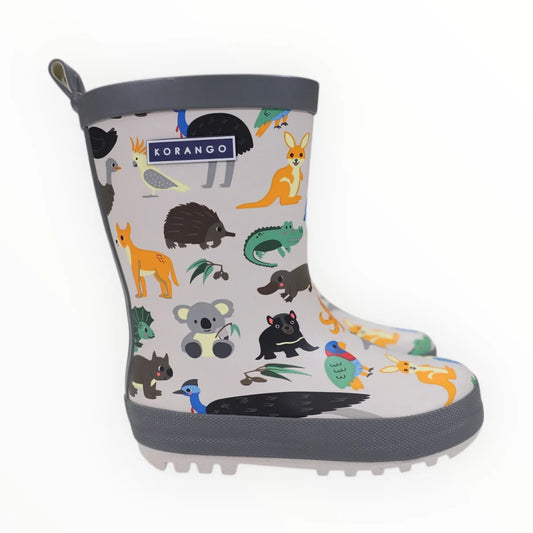 Australian Animal Printed Gumboot | Grey
