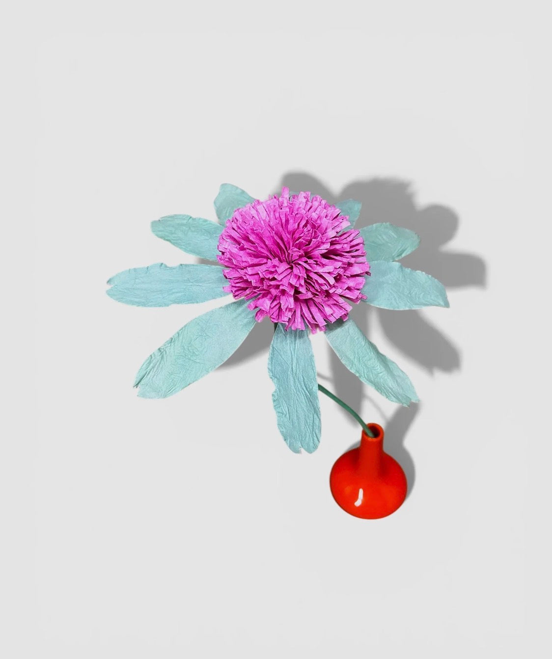 Echinacea Paper Flower | Turquoise/Pink