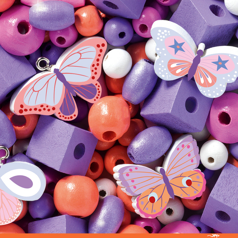 *RETURNS SOON** Colourful Butterfly Wooden Beads